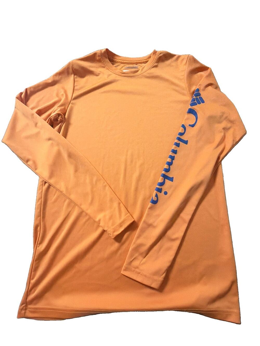 Kids Unisex Columbia PFG Size XL Orange And Blue Fishing Shirt (Aq34)